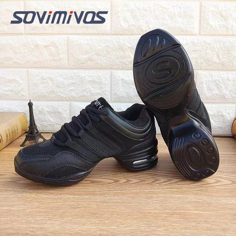 Ayollar raqs poyafzallari yumshoq taglik ayollar nafas oladigan jazz hip-hop poyafzallari sport krossovkalari Ayollar uchun zamonaviy jazz raqs poyafzallari qizlar erkaklar uchun