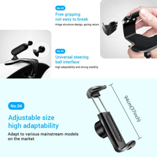 Avtomobil asboblar paneli telefon ushlagichi ABS mobil telefon ushlagichi Quyosh qalqoni
