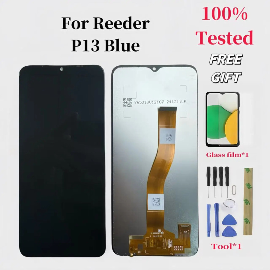 6,52 dyuymli Reeder P13 Blue LCD displey uchun sensorli displeyli raqamlashtiruvchi P13 Moviy mobil telefon LCD displeylari Shisha panel sensori taʻmirlash qismlari