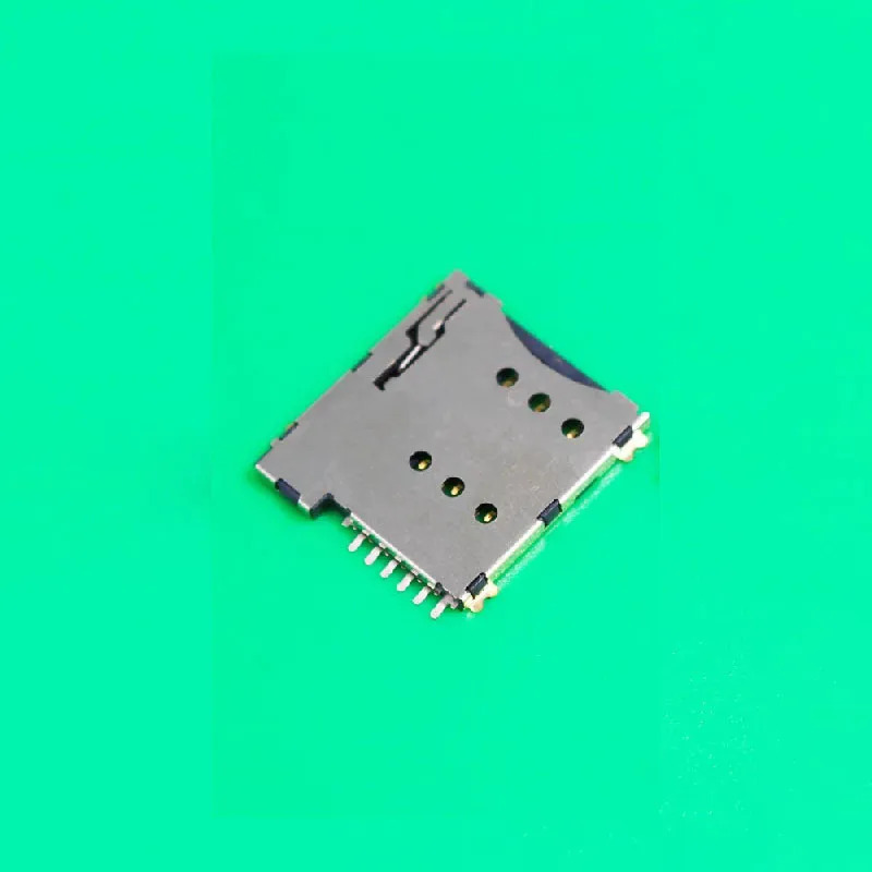 10 шт. слот для SIM-карты Micro SIM 6P 6-контактный адаптер держатель для карт для подключения телефона самонажимного типа