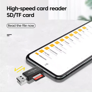 Устройство чтения карт памяти типа C SD TF 2 в 1 Устройство чтения карт USB 2.0 для ПК Аксессуары для ноутбуков Высокоскоростное устройство чтения смарт-карт памяти Адаптер SD-карты