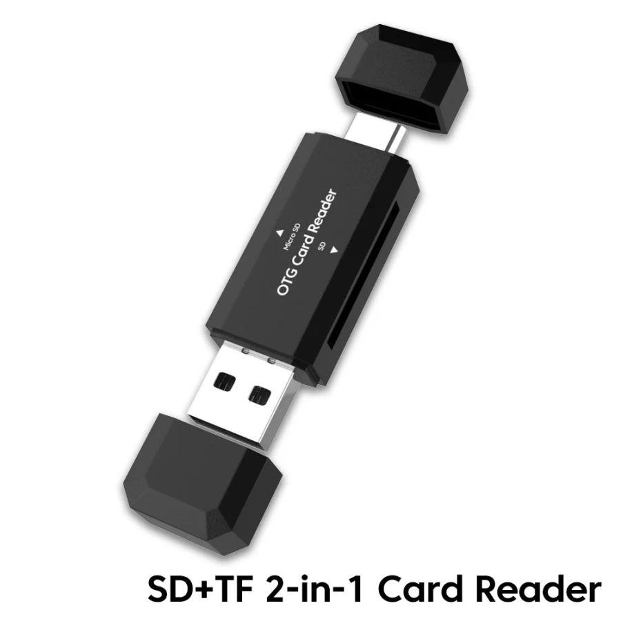 Устройство чтения карт памяти типа C SD TF 2 в 1 Устройство чтения карт USB 2.0 для ПК Аксессуары для ноутбуков Высокоскоростное устройство чтения смарт-карт памяти Адаптер SD-карты