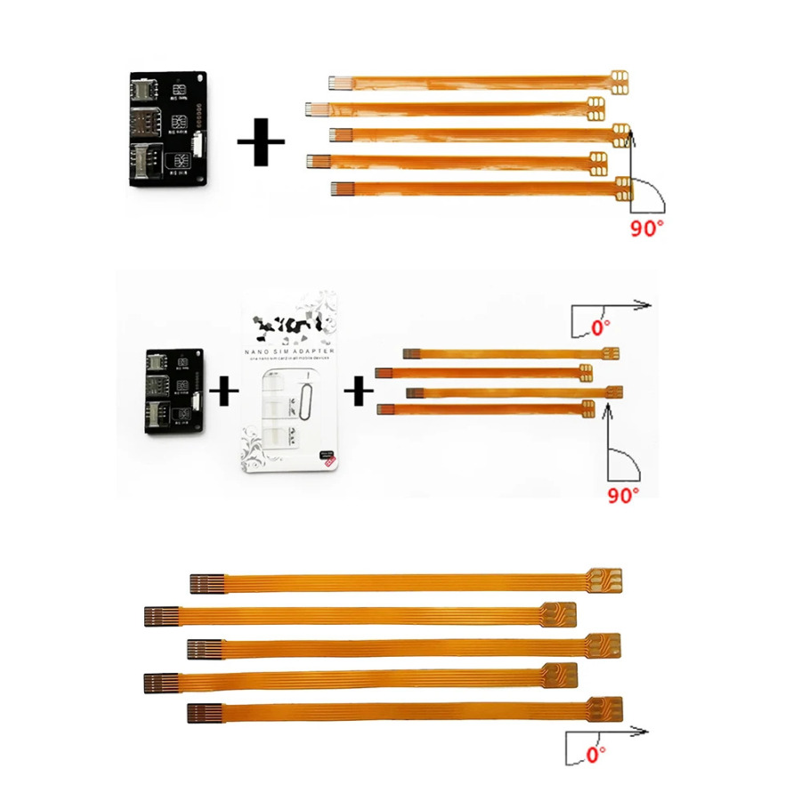4 в 1 телефон IC карта активации Инструмент Micro в SIM карту, преобразователь карты расширения адаптер Nano SIM FPC 15 см гибкий кабель линия