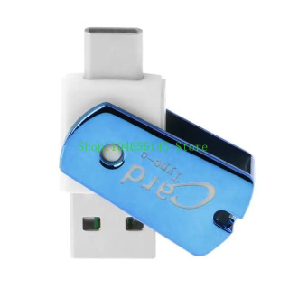 Koʻp funktsiyali xotira kartasini oʻquvchi USB 3.1 Type C Micro SD TF kartani oʻquvchi OTG funktsiyasi bilan kompyuter noutbuki aksessuarlari Синий